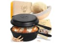 Krustenzauber Brotbackform Gusseisen Topf inkl. Rattan-Gärkorb Bild 2