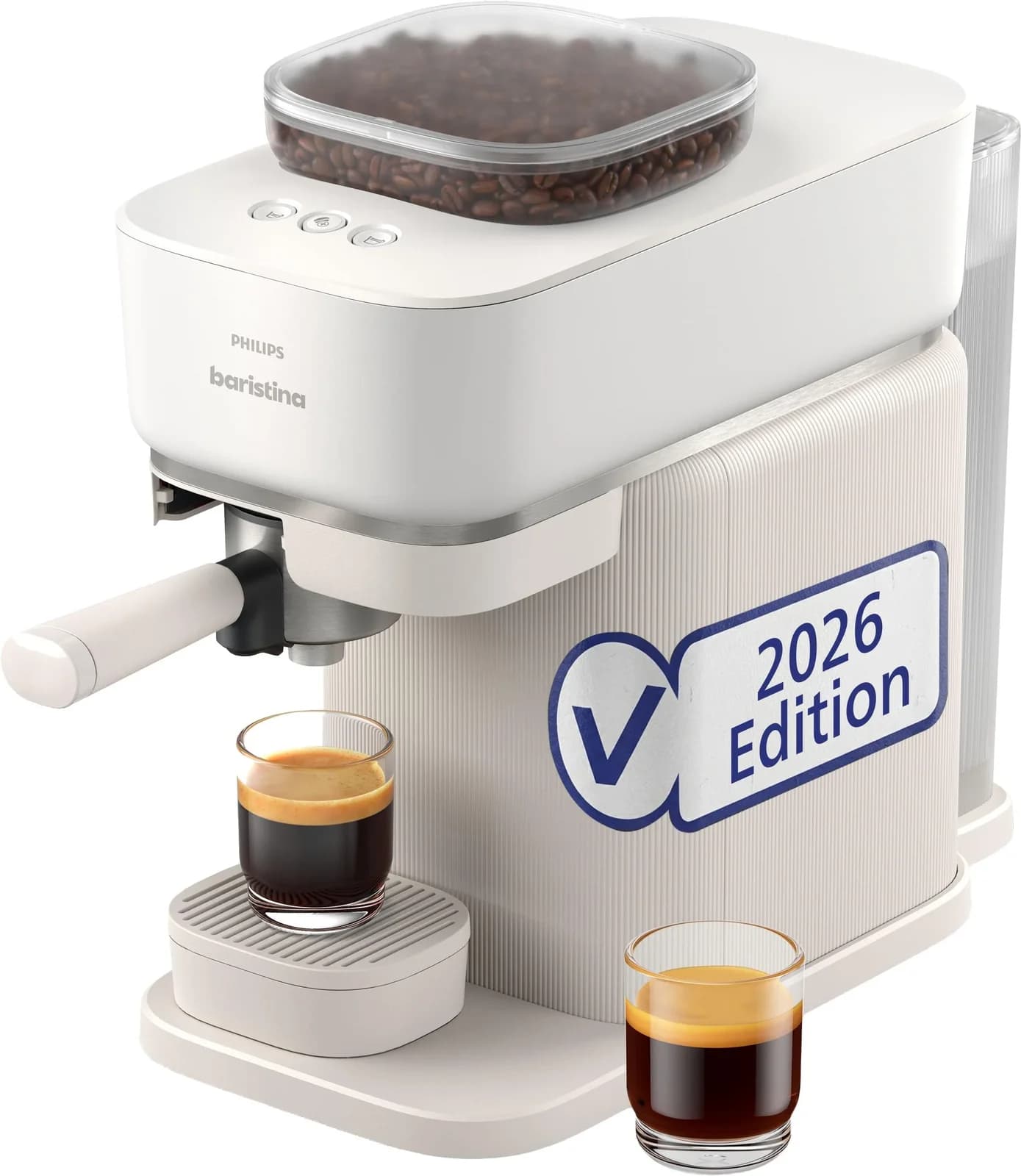 PHILIPS BARISTINA Espressomaschine BAR305/00 mit Mahlwerk, weiß