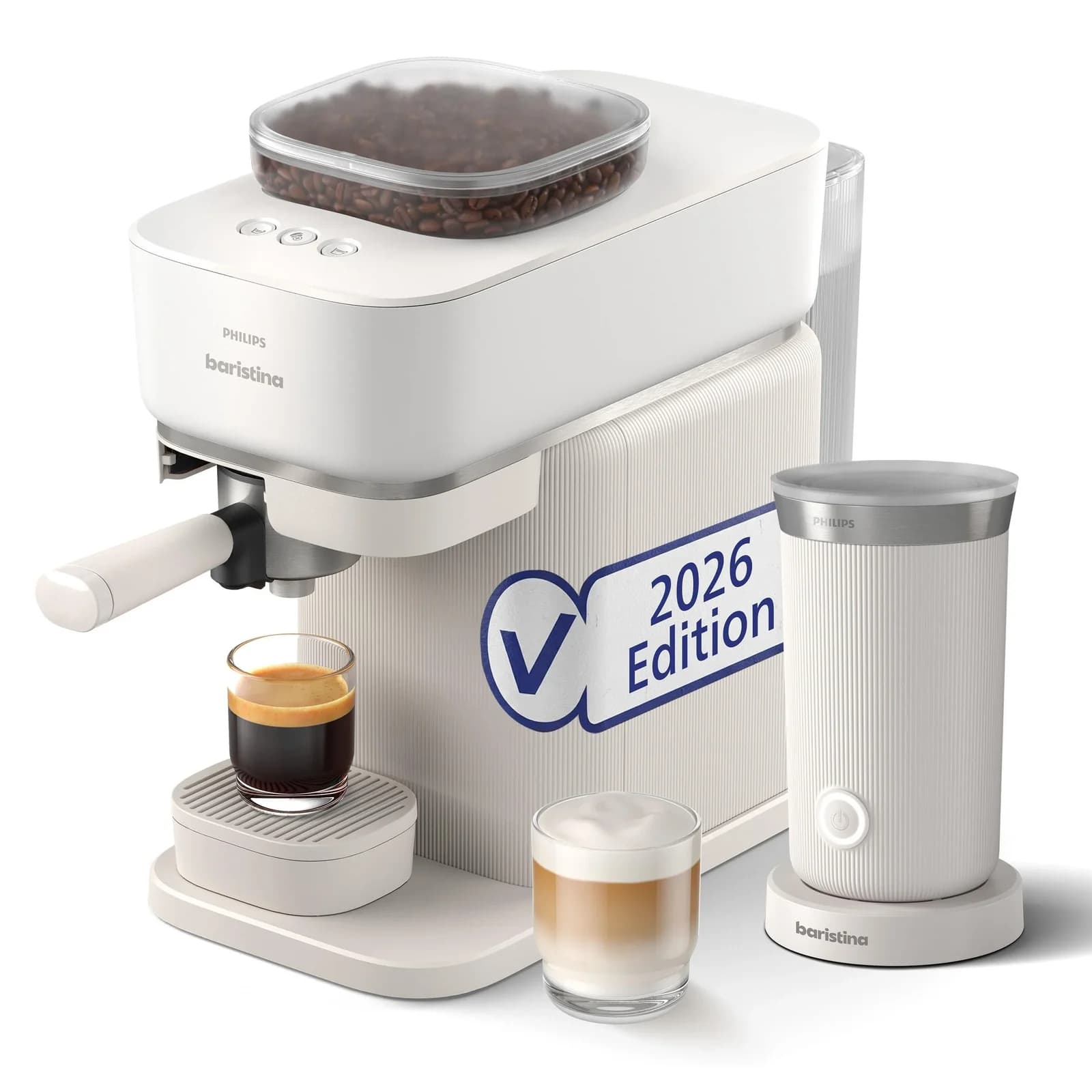 Philips Baristina Espressomaschine BAR308/00 mit Mahlwerk und Milchaufschäumer