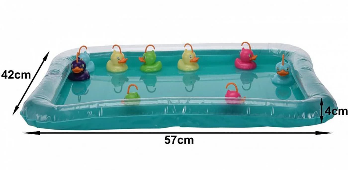 Koopman Spielzeug-Gartenset Entenangeln Wasserspiel Angelspiel Pool + 10 Enten Bunt - Bild 4