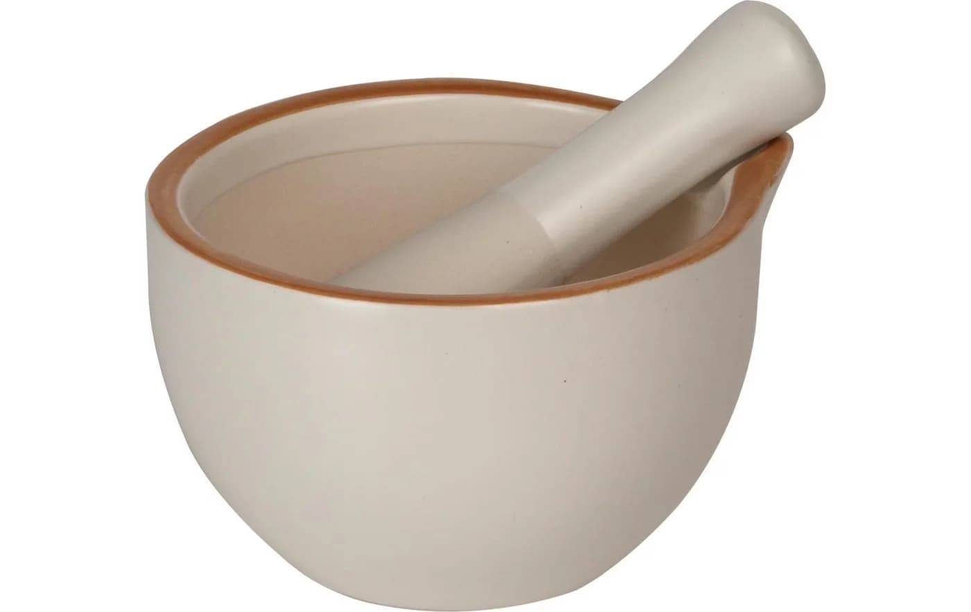 Maxwell & Williams Mörser mit Stößel 10 cm, Porzellan, Landhaus Beige - Bild 2