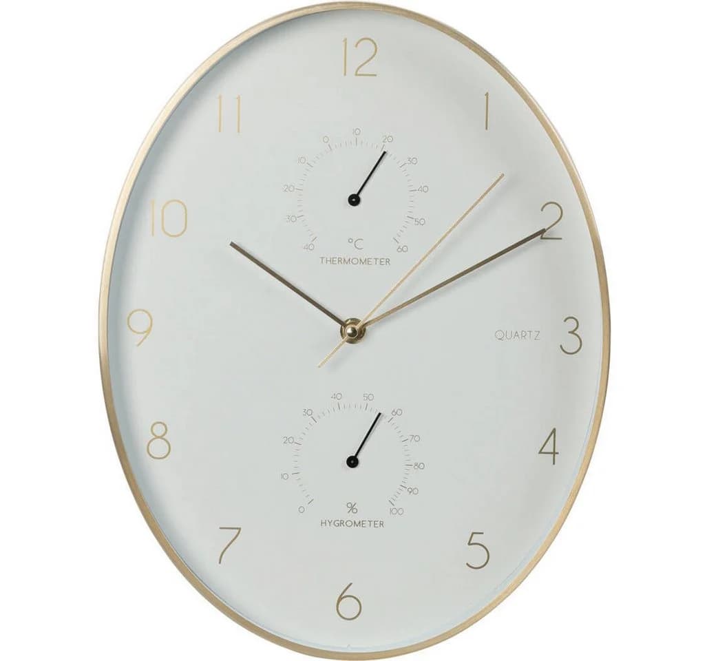 Home & styling collection Wanduhr mit Thermometer und Hygrometer Gold - Bild 2