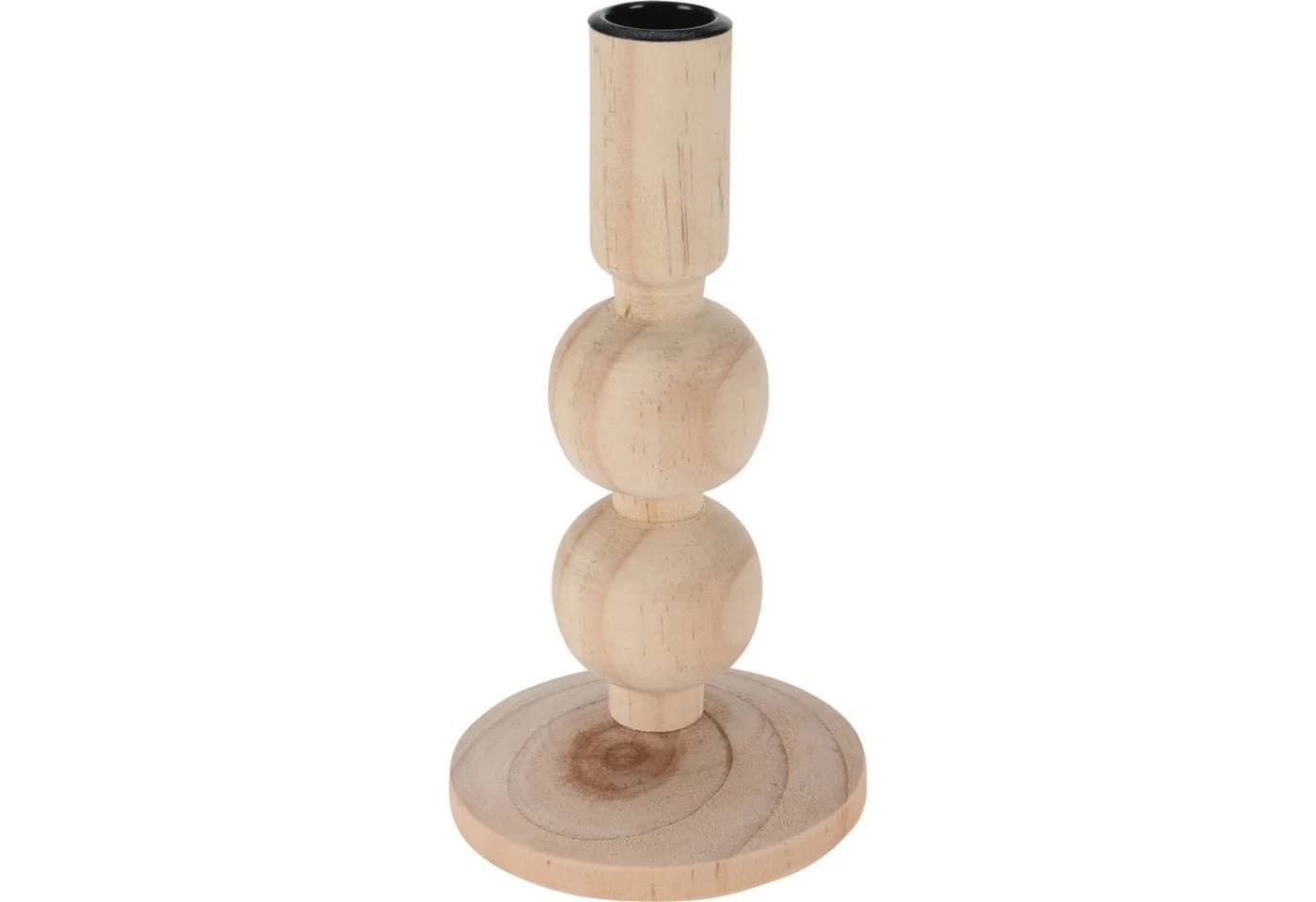 Home & styling collection Kerzenständer aus Holz Beige