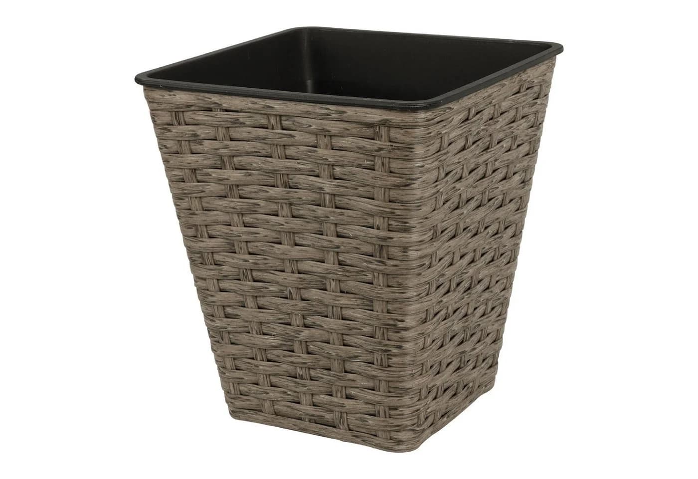 Home & styling collection Blumentopf 3er Set Braun Kunststoff Poly Rattan Optik - Bild 4