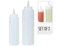 Excellent Houseware Quetschflaschen-Set 250ml & 400ml Weiß Kunststoff Bild 1