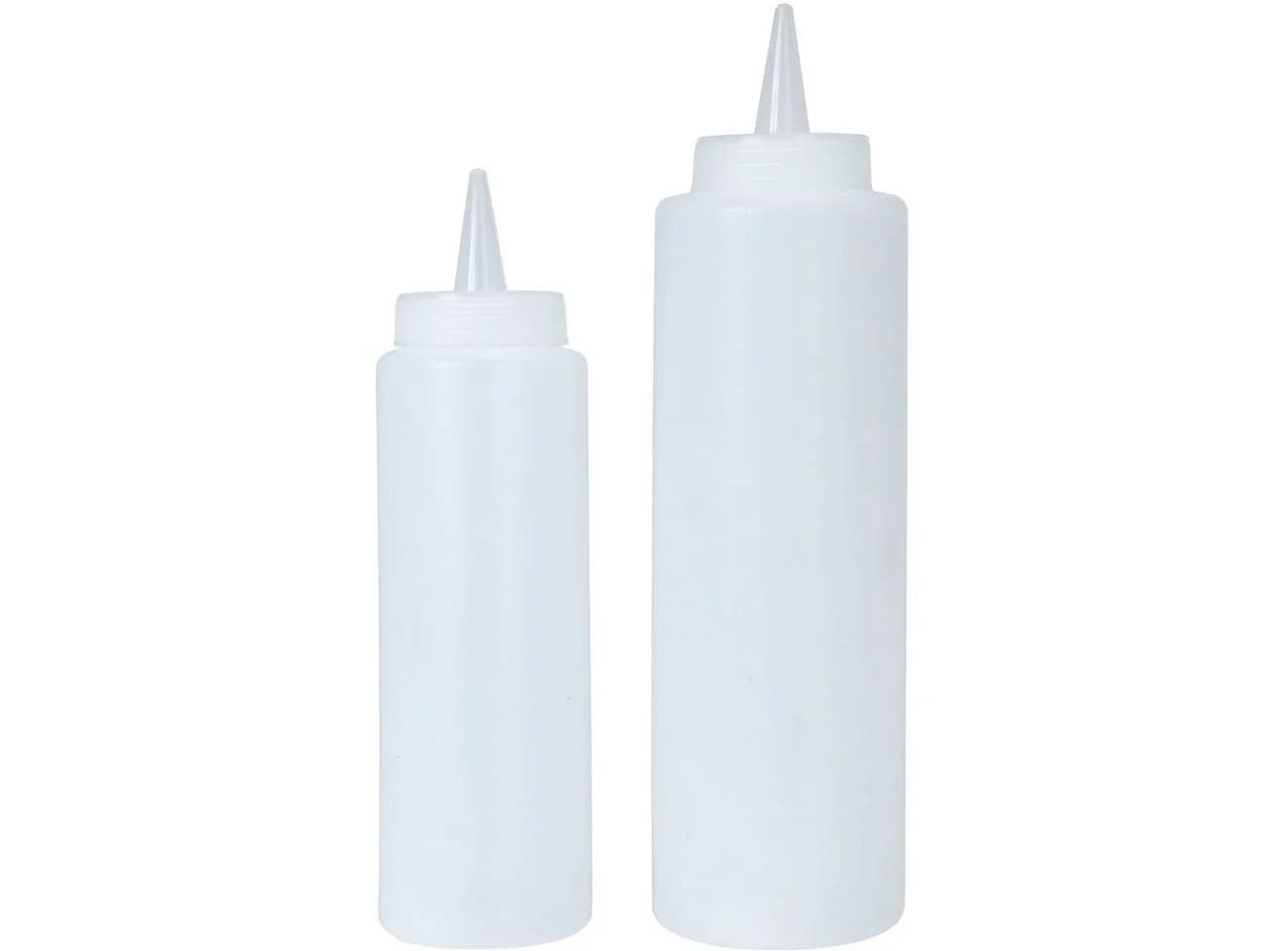 Excellent Houseware Quetschflaschen-Set 250ml & 400ml Weiß Kunststoff - Bild 2