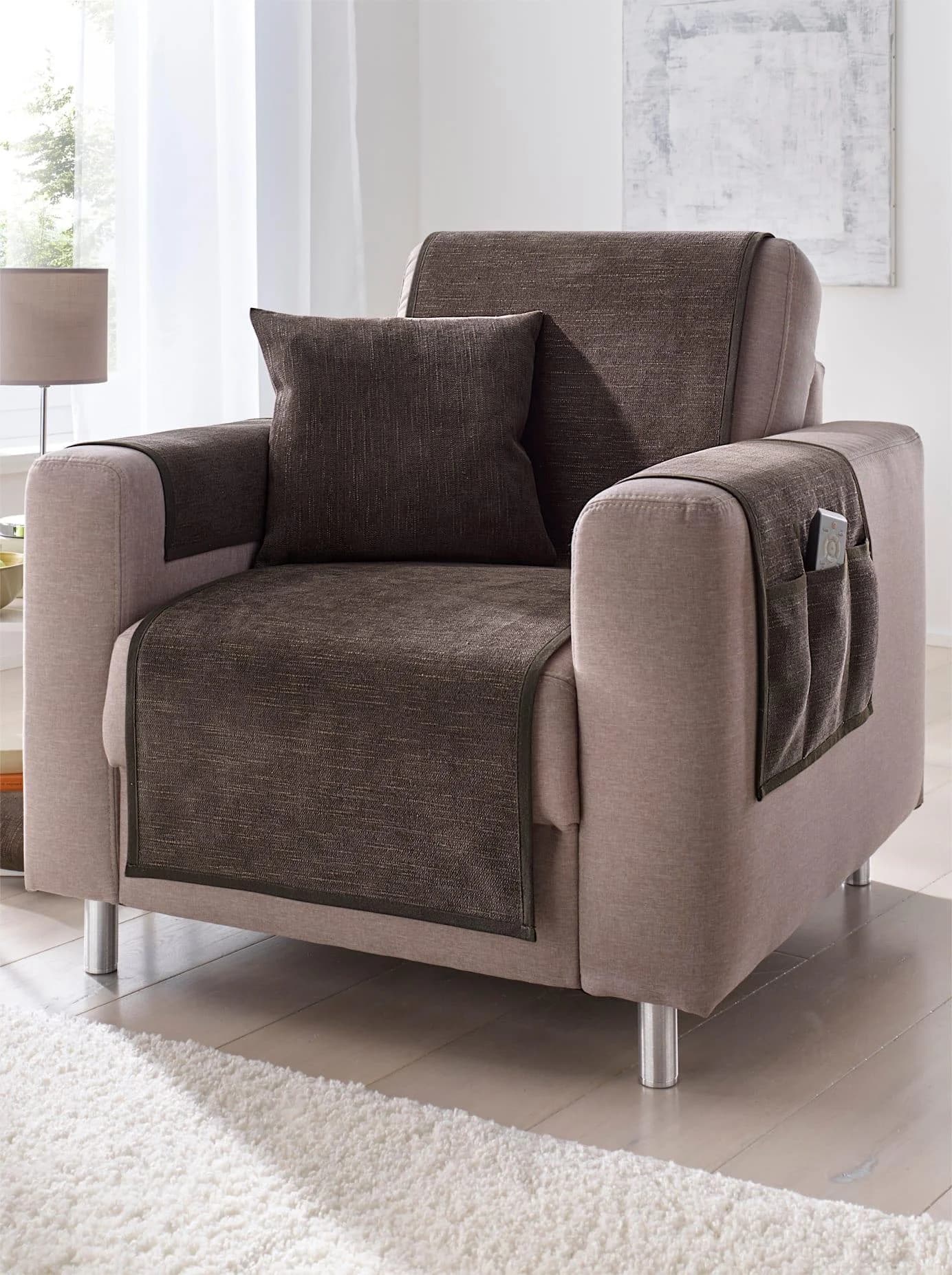 Tagesdecke Gr. 4 Braun (schoko) B:38cm L:55cm 55% Polyacryl 25% Baumwolle 20% Polyester