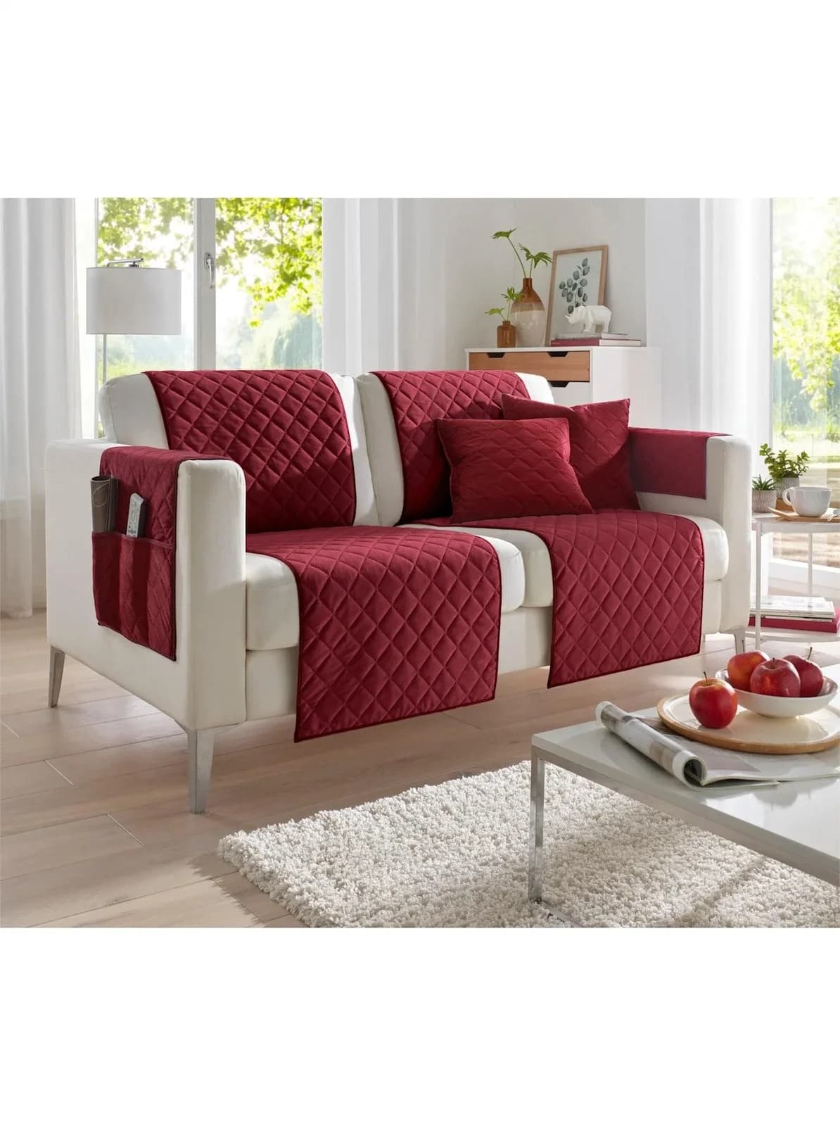 Tagesdecke Gr. 1 Dunkelrot 100% Polyester