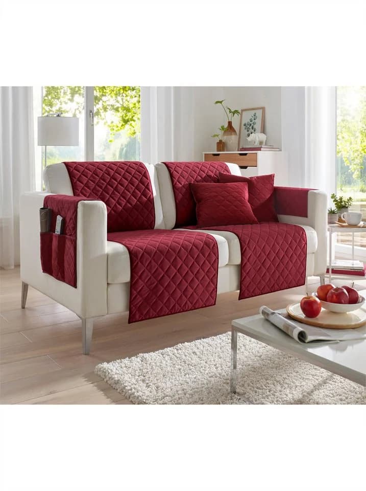 Tagesdecke Gr. 3 Dunkelrot 100% Polyester