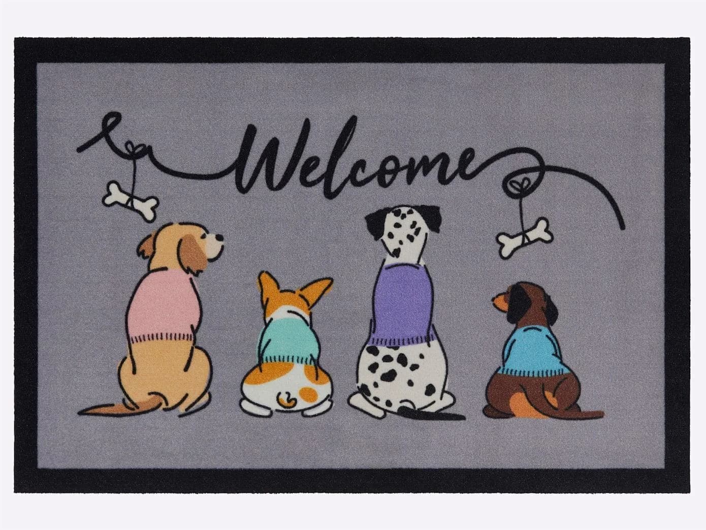 Baur Fußmatte Hund Bunt Comic-Motive Polyamid 40x60 cm
