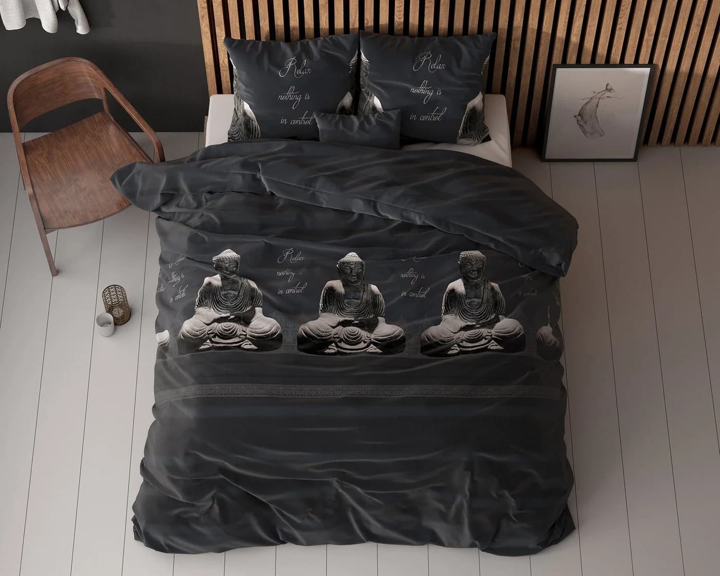 Sitheim-Europe Bettwäsche Buddha Elegance 3-teilig Grün Baumwolle-Polyester Mix - Bild 2
