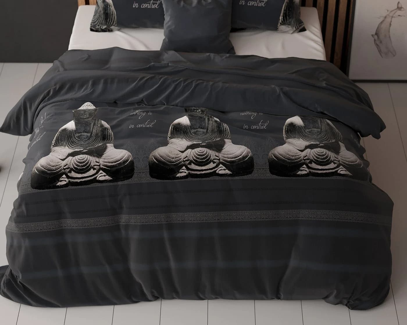 Sitheim-Europe Bettwäsche Buddha Elegance 3-teilig Grün Baumwolle-Polyester Mix - Bild 4