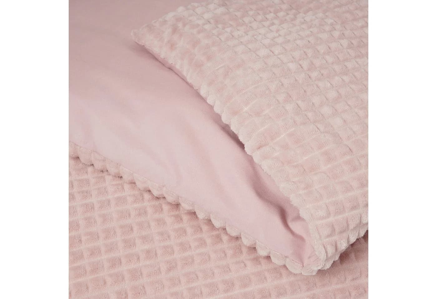 Sitheim-Europe Wendebettwäsche Rosa Teddy Check 3-teilig Mikrofaser - Bild 3