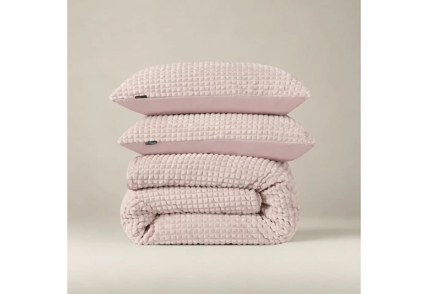 Sitheim-Europe Wendebettwäsche Rosa Teddy Check 3-teilig Mikrofaser - Bild 5