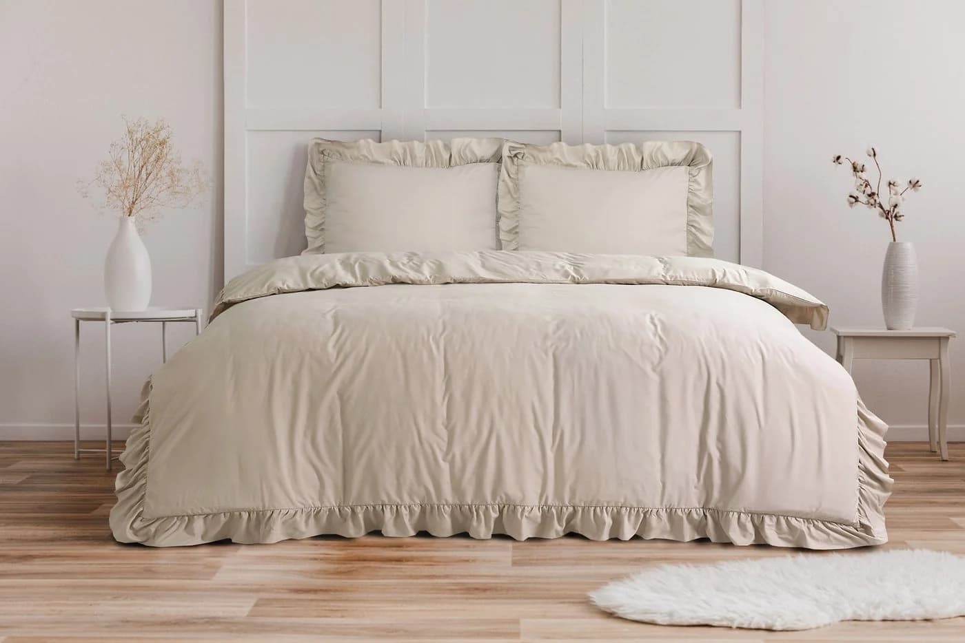 Sitheim-Europe Bettwäsche Ruffles Mikrofaser Braun 2-teilig - Bild 2