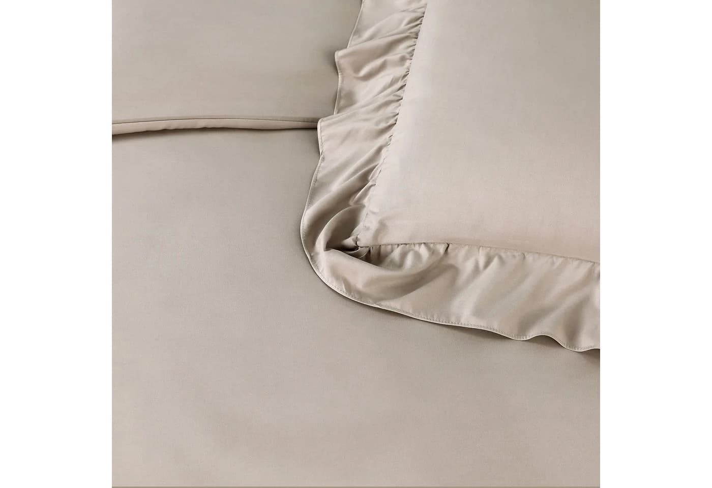 Sitheim-Europe Bettwäsche Ruffles Mikrofaser Braun 2-teilig - Bild 3