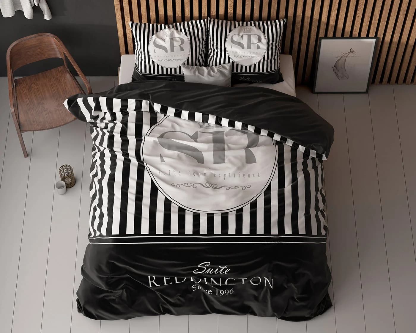 Sitheim® Bettwäsche Reddington Schwarz 3-teilig Mikrofaser
