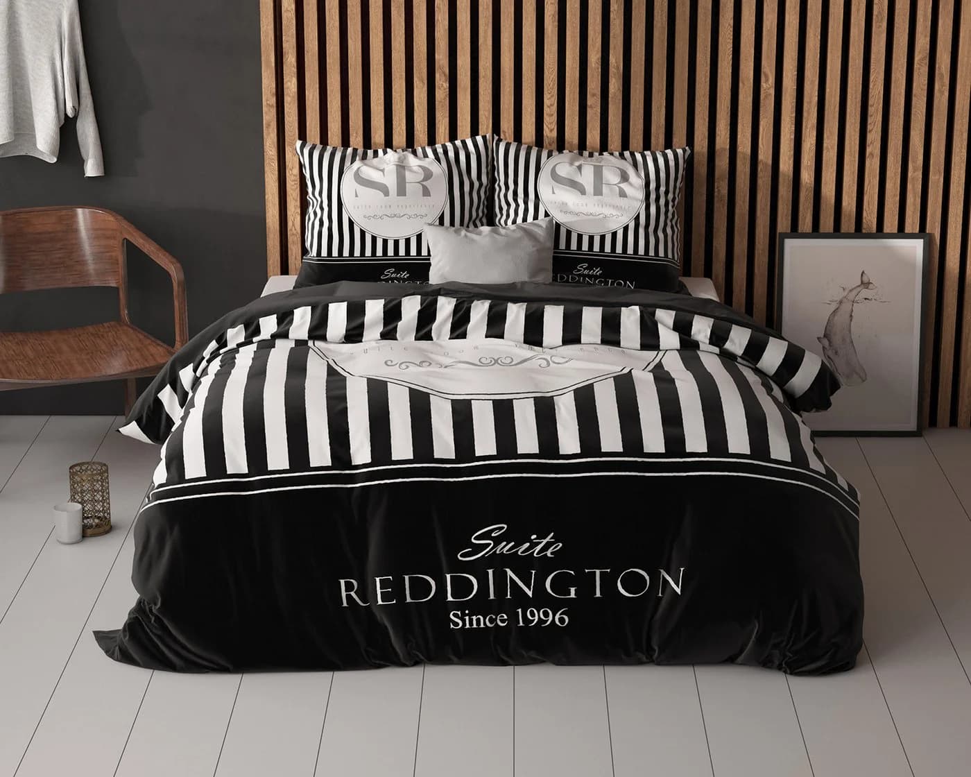 Sitheim® Bettwäsche Reddington Schwarz 3-teilig Mikrofaser - Bild 2