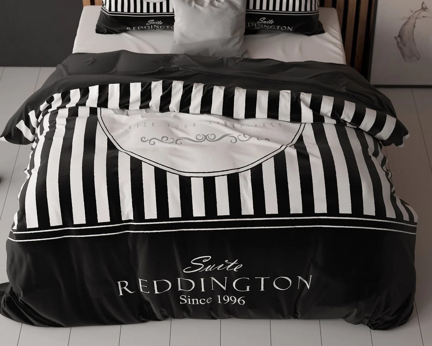 Sitheim® Bettwäsche Reddington Schwarz 3-teilig Mikrofaser - Bild 3