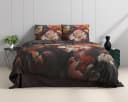 Sitheim® Bettwäsche 3-teilig 100% Baumwollsatin Blumenmuster Bunt Bild 2