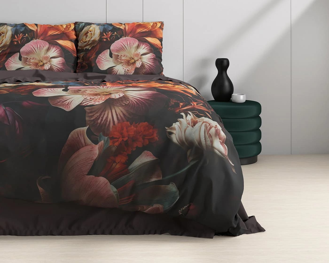 Sitheim® Bettwäsche 3-teilig 100% Baumwollsatin Blumenmuster Bunt - Bild 4