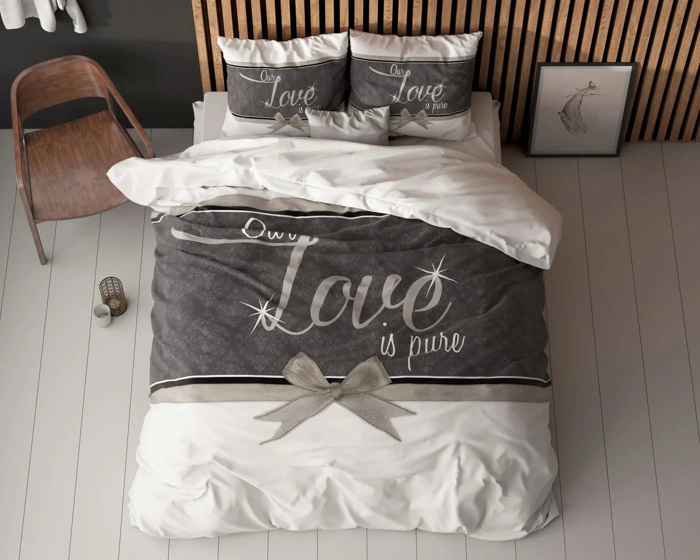 Sitheim-Europe Bettwäsche Pure Love 3-teilig Mikrofaser Weiß - Bild 2