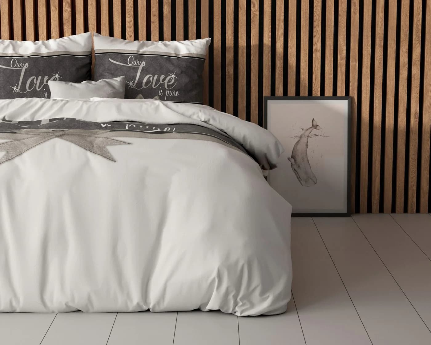Sitheim-Europe Bettwäsche Pure Love 3-teilig Mikrofaser Weiß - Bild 3