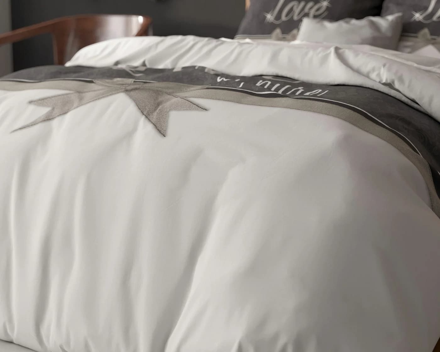 Sitheim-Europe Bettwäsche Pure Love 3-teilig Mikrofaser Weiß - Bild 4