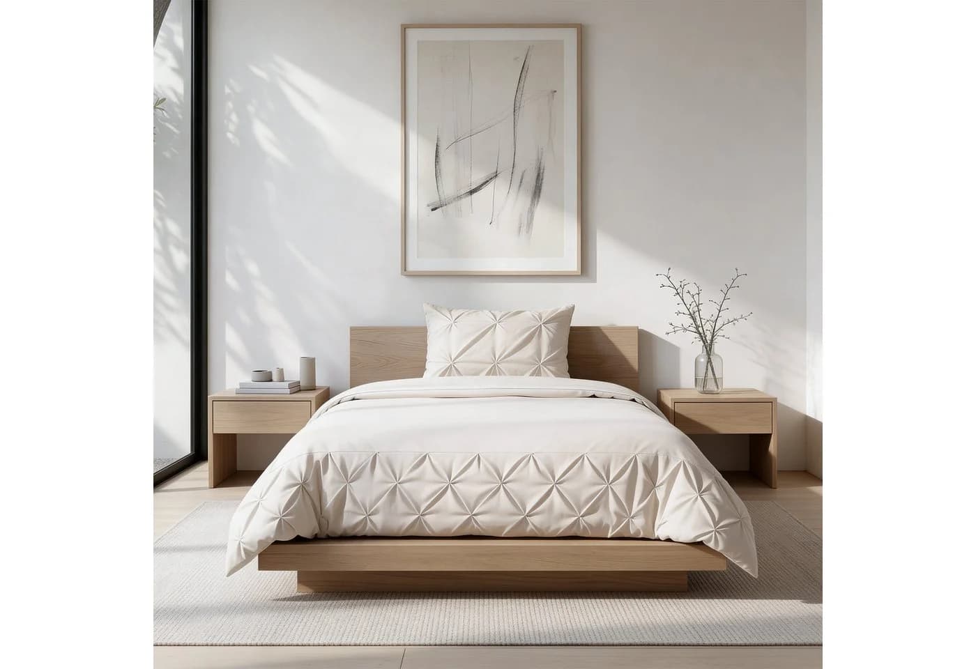 Sitheim-Europe Bettwäsche Border Pintuck Mikrofaser Beige 3-teilig - Bild 2