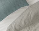 Sitheim® Bettwäsche Gradia Flanell 3-teilig Beige/Blau Bild 1