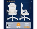 Ranqer Gaming-Stuhl Apollo Ergonomisch PU Leder Weiß Bild 4