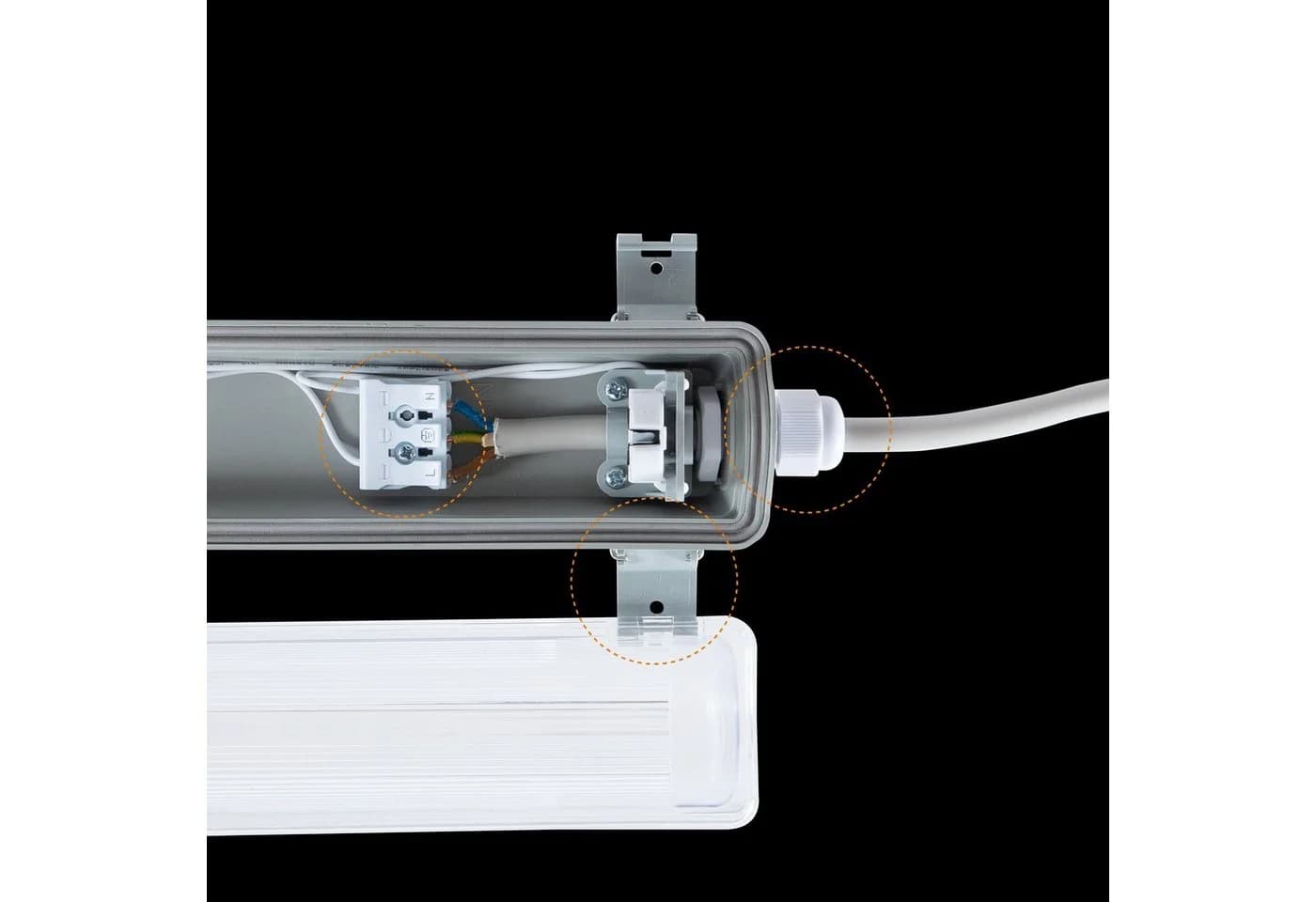 LED's light Basic LED Deckenleuchte Feuchtraum IP65 Grau 18W - Bild 4