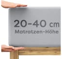 Wolkenfeld Spannbettlaken Hellgrau Jersey 40cm Steghöhe Bild 2