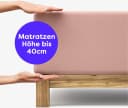 Wolkenfeld Spannbettlaken Rosa Jersey 40cm Steghöhe Bild 1