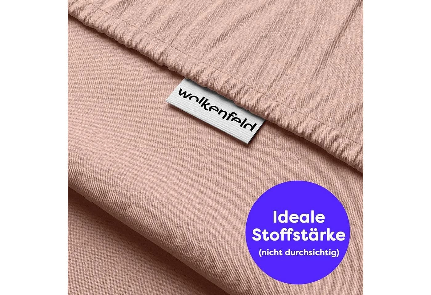 Wolkenfeld Spannbettlaken Rosa Jersey 40cm Steghöhe - Bild 2