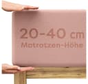 Wolkenfeld Spannbettlaken Rosa Jersey 40cm Steghöhe Bild 5