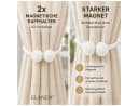 ELANOX Magnetische Raffhalter 2er Set mit Perlen Weiß Bild 4