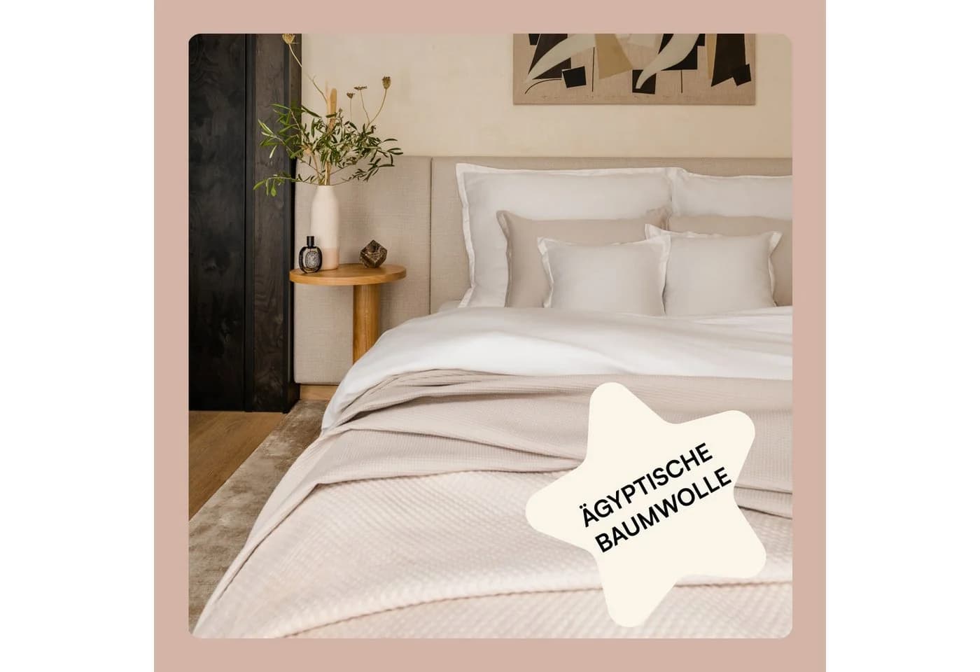 Amqua Bettwäsche Luxus Mako Satin 100% Baumwolle Grau/Weiß - Bild 2