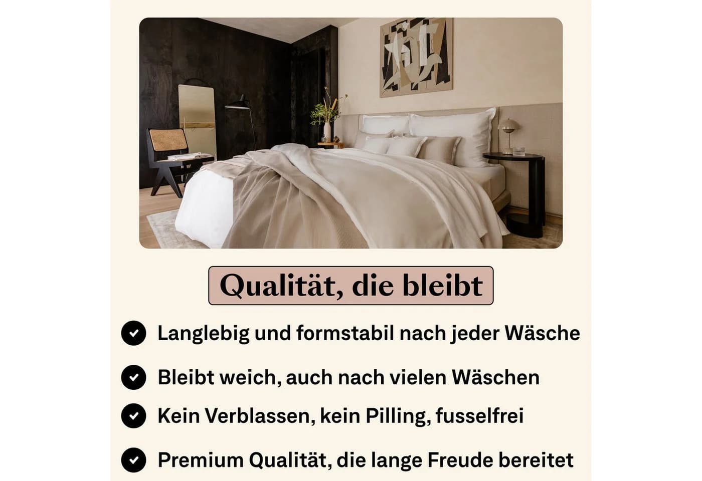 Amqua Bettwäsche Luxus Mako Satin 100% Baumwolle Grau/Weiß - Bild 4
