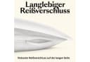 Amqua Bettwäsche Luxus Mako Satin 100% Baumwolle Grau/Weiß Bild 5