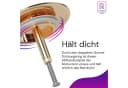 M. Rosenfeld Gold Badewannenstöpsel Ø 72 mm mit Doppel Dichtung Bild 3