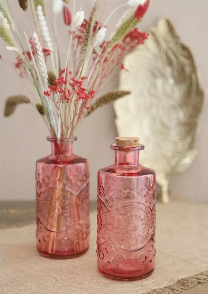 finehomegarden Dekovase 2x Glas Flasche BERLIN Ø9cm H21cm - Bild 4