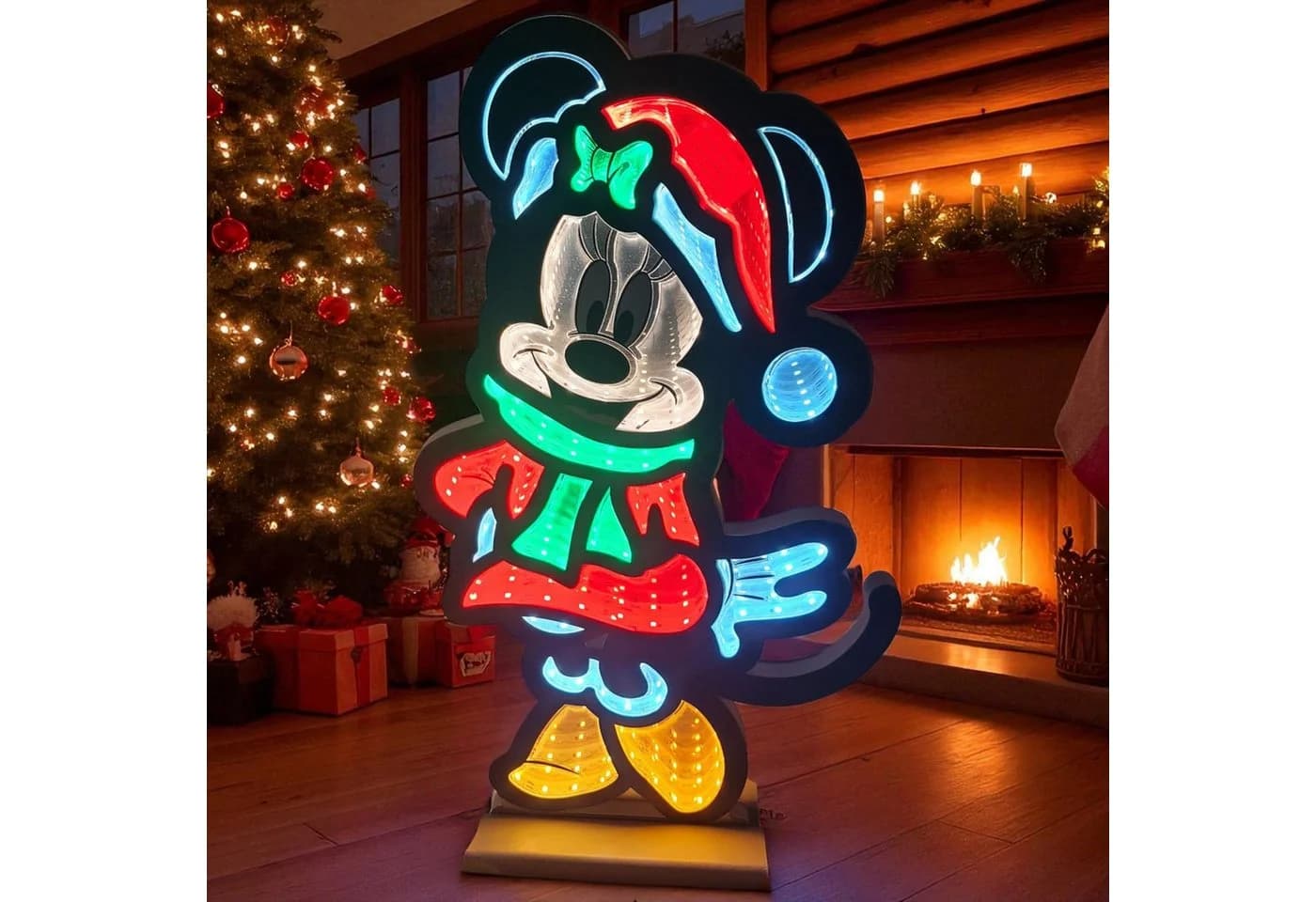 Disney Minnie Mouse LED Dekofigur Infinity Lights 3D Weihnachtsdeko - Bild 4