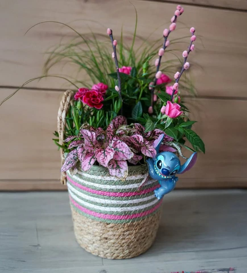 Disney Stitch Pot Buddy Gartendekoration für Blumentöpfe
