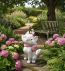 Disney Gartenfigur Katze Marie Wetterfest Polyresin Bild 1