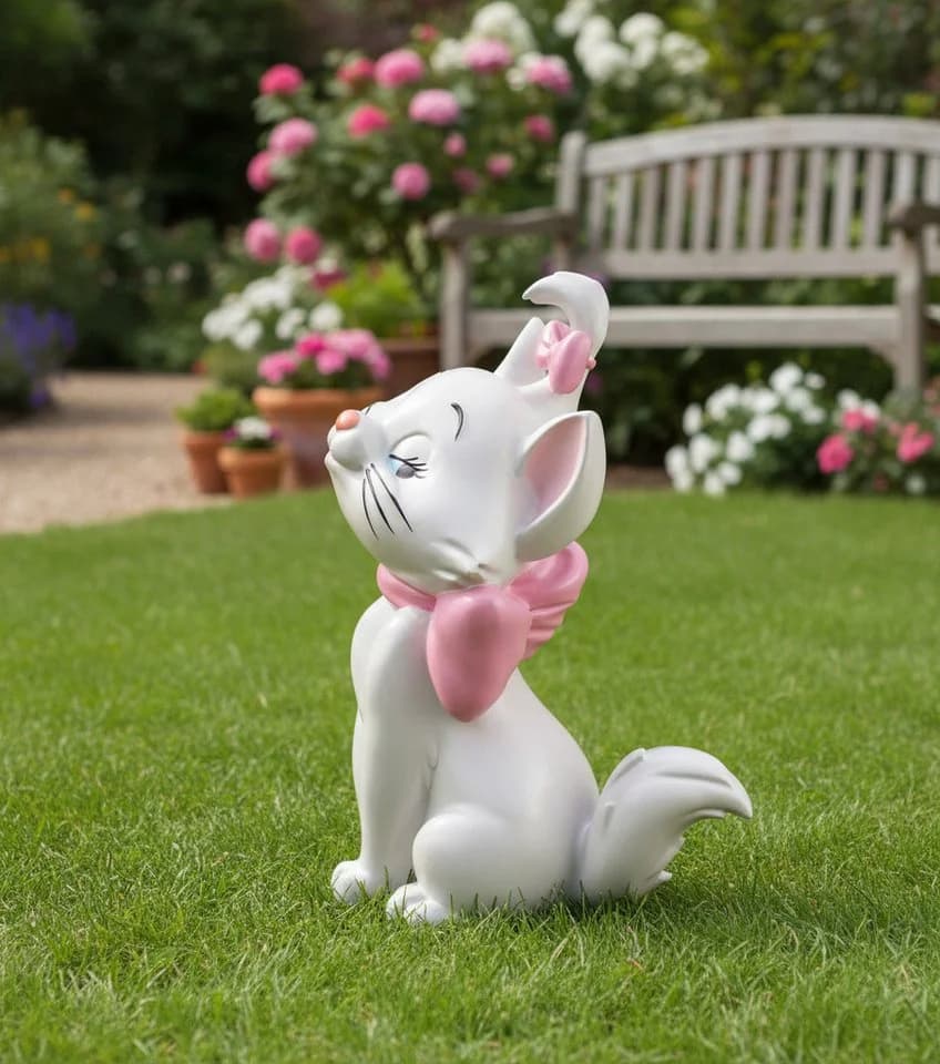 Disney Gartenfigur Katze Marie Wetterfest Polyresin - Bild 4
