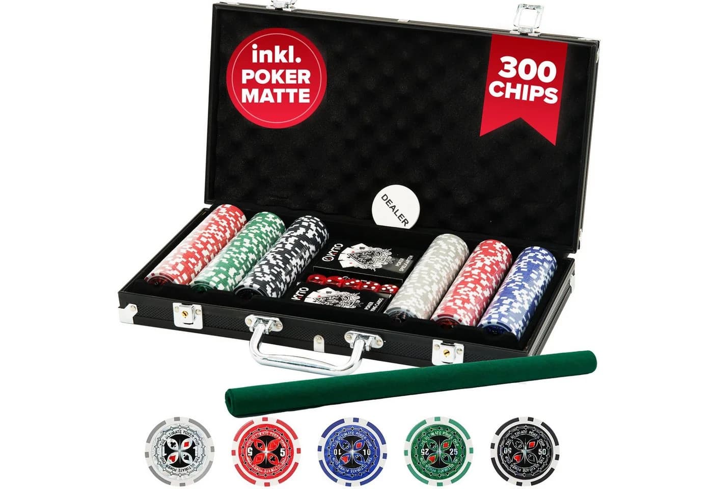 Kyto Poker Set 300-tlg. Schwarz Aluminiumkoffer - Bild 2