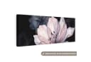 OneMillionCanvasses® Leinwandbild Panorama Blumen Rosa Aquarell Bild 2