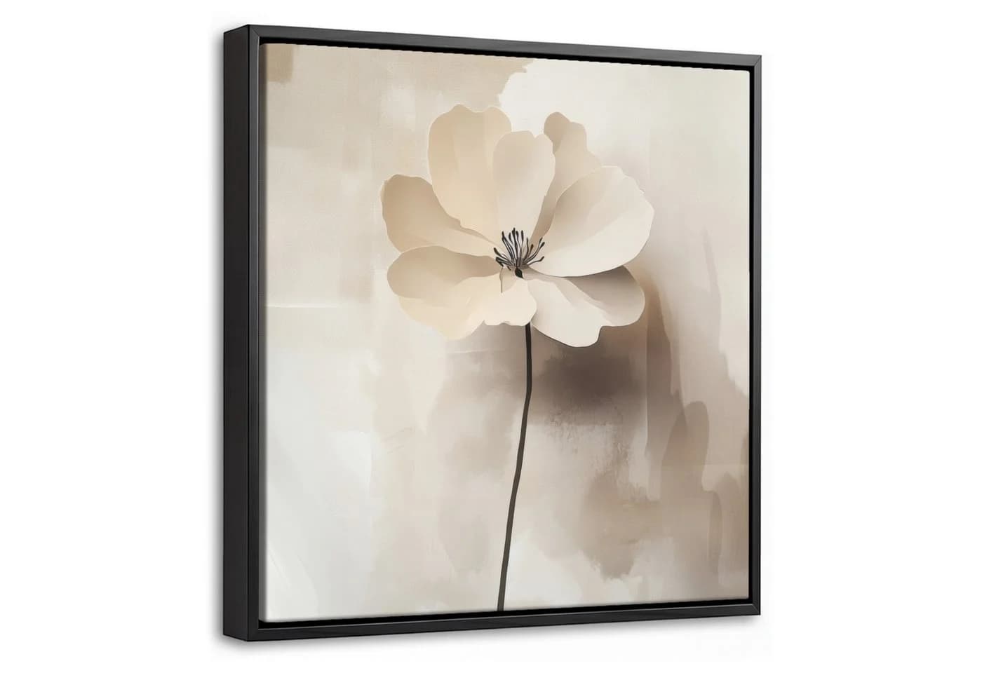 OneMillionCanvasses® Leinwandbild Blume Beige Schattenfugenrahmen - Bild 2