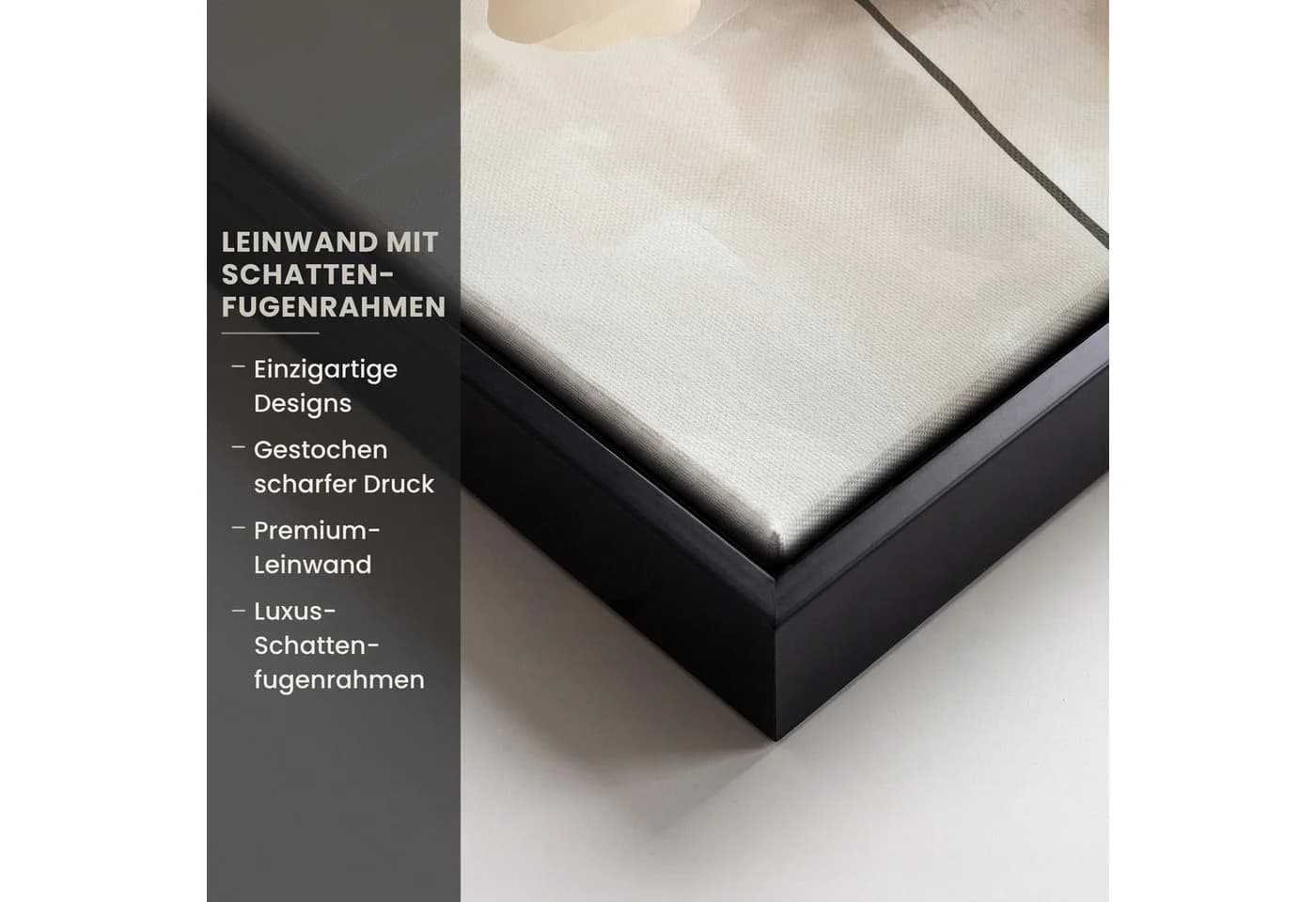OneMillionCanvasses® Leinwandbild Blume Beige Schattenfugenrahmen - Bild 3